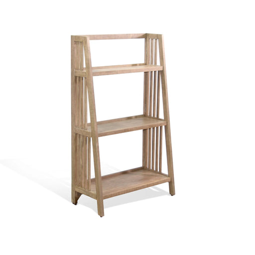 Sunny Designs 48" Mahogany Wood Folding Bookcase Desert Rock - Bed & Sofa Hub