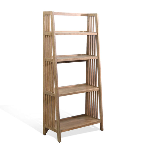 Sunny Designs  60" Mahogany Wood Folding Bookcase Desert Rock - Bed & Sofa Hub