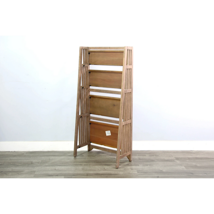 Sunny Designs  60" Mahogany Wood Folding Bookcase Desert Rock - Bed & Sofa Hub