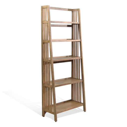 Sunny Designs  72" Mahogany Wood Folding Bookcase Desert Rock - Bed & Sofa Hub