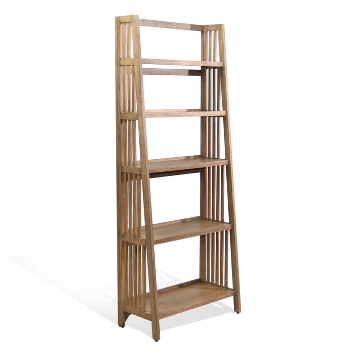 Sunny Designs  72" Mahogany Wood Folding Bookcase Desert Rock - Bed & Sofa Hub