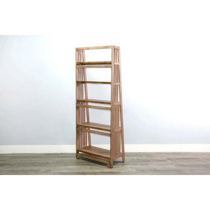 Sunny Designs  72" Mahogany Wood Folding Bookcase Desert Rock - Bed & Sofa Hub