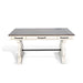 Sunny Designs White Desk with Power Strip Marble White and Buck Skin - Bed & Sofa Hub