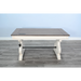 Sunny Designs White Desk with Power Strip Marble White and Buck Skin - Bed & Sofa Hub