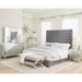 Coaster Camille 4-piece Bedroom Set Metallic Mercury - Bed & Sofa Hub