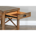 Sunny Designs Durango 22" Coastal Mahogany Wood End Table in Weathered Brown - Bed & Sofa Hub