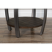 Sunny Designs Homestead 24" Mahogany Wood & Metal End Table in Tobacco Leaf - Bed & Sofa Hub