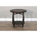 Sunny Designs Homestead 24" Mahogany Wood & Metal End Table in Tobacco Leaf - Bed & Sofa Hub
