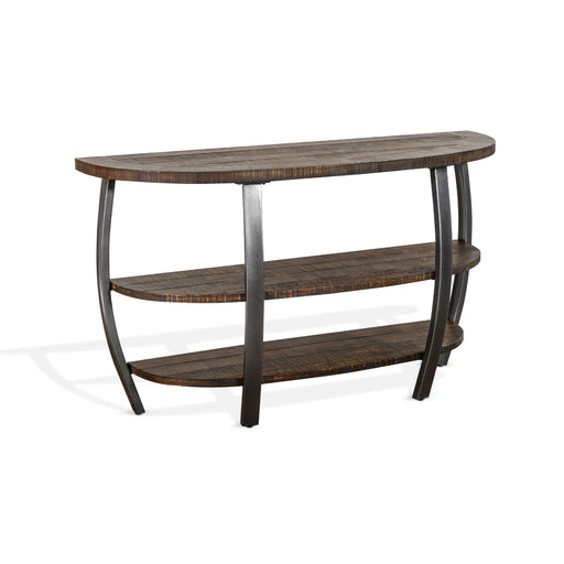 Sunny Designs Homestead 52" Mahogany Wood & Metal Sofa Table in Tobacco Leaf - Bed & Sofa Hub