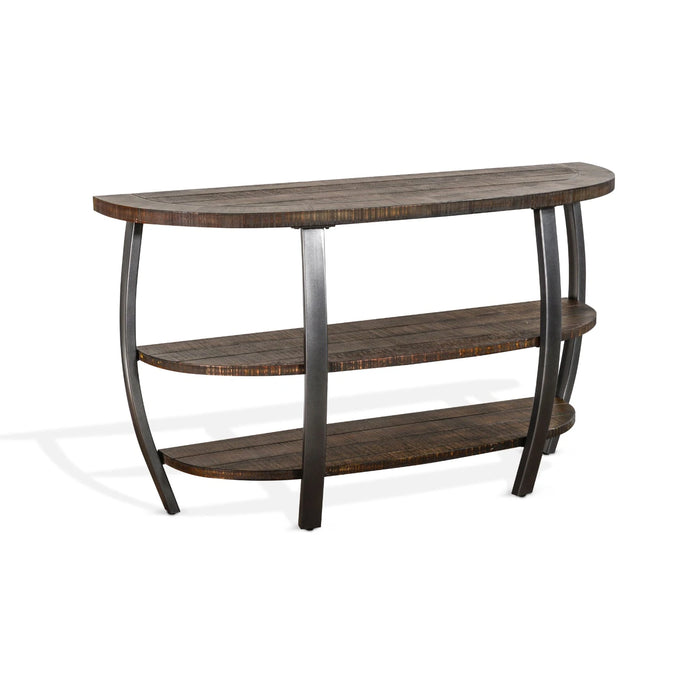 Sunny Designs Homestead 52" Mahogany Wood & Metal Sofa Table in Tobacco Leaf - Bed & Sofa Hub