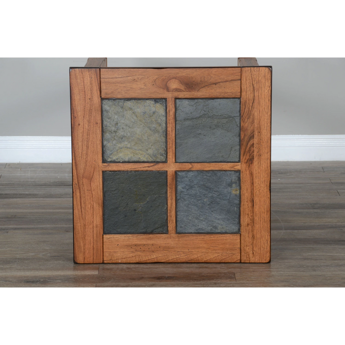 Sunny Designs Sedona 26" Transitional Wood End Table in Rustic Oak - Bed & Sofa Hub