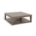 Sunny Designs Doe Valley Mahogany Wood Coffee Table with Casters in Light Brown Buckskin - Bed & Sofa Hub