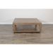Sunny Designs Doe Valley Mahogany Wood Coffee Table with Casters in Light Brown Buckskin - Bed & Sofa Hub