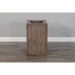 Sunny Designs Doe Valley 25" Mid-Century Wood Chair Side Table in Taupe Brown Buckskin - Bed & Sofa Hub