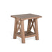 Sunny Designs Vivian 24" Farmhouse Mahogany Wood End Table in Light Brown Desert Rock - Bed & Sofa Hub