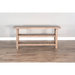 Sunny Designs Vivian 60" Farmhouse Mahogany Wood Sofa Table in Light Brown Desert Rock - Bed & Sofa Hub