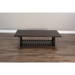 Sunny Designs Vivian 52" Farmhouse Mahogany Wood Coffee Table in Dark Brown Raisin - Bed & Sofa Hub