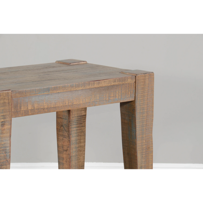 Sunny Designs 25" Modern Mindi Wood Chair Side Table in Weathered Brown - Bed & Sofa Hub