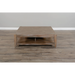 Sunny Designs 48" Modern Mindi Wood Cocktail Table in Weathered Brown - Bed & Sofa Hub