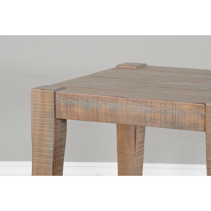 Sunny Designs 24" Modern Mindi Wood End Table in Weathered Brown - Bed & Sofa Hub