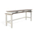Sunny Designs Pasadena Farmhouse Mahogany Console Table in Off White/Light Brown Marble White and Buck Skin - Bed & Sofa Hub