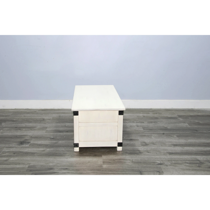 Sunny Designs Bayside Wood Coffee Table with Lift Top Marble White - Bed & Sofa Hub