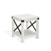 Sunny Designs Bayside White Wood End Table Marble White - Bed & Sofa Hub