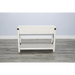 Sunny Designs Bayside Marble White Wood Sofa Table Marble White - Bed & Sofa Hub