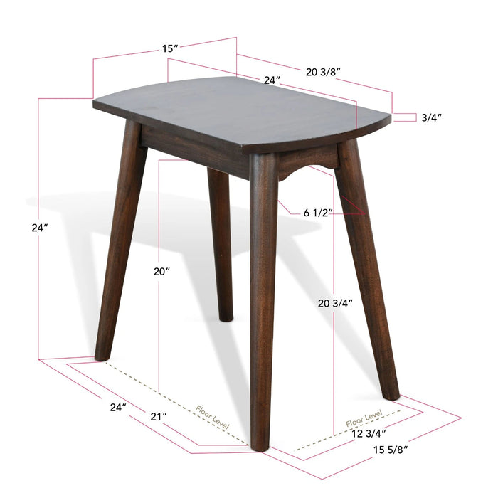 Sunny Designs Chair Side Table Coffee Bean - Bed & Sofa Hub