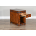 Sunny Designs Santa Fe Chair Side Table Dark Chocolate - Bed & Sofa Hub