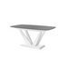 Maxima House Dining Set Feto 7 Pcs. Modern Glossy Dining Table with 2 Self-Starting Leaves Plus 6 Chairs - Bed & Sofa Hub