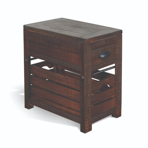 Sunny Designs Homestead Chair Side Table Tobacco Leaf - Bed & Sofa Hub