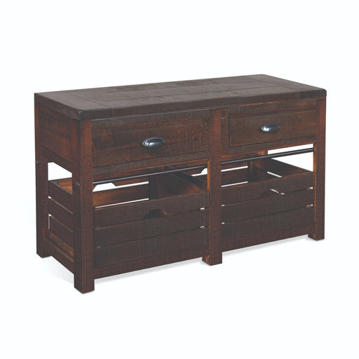 Sunny Designs Homestead Sofa Media Table Tobacco Leaf - Bed & Sofa Hub