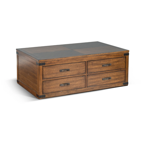 Sunny Designs Coffee Table with 4 Drawer & Caster Nature Walk - Bed & Sofa Hub