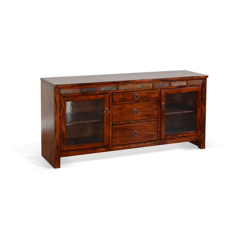 Sunny Designs 60" TV Console with Drawers Dark Chocolate - Bed & Sofa Hub