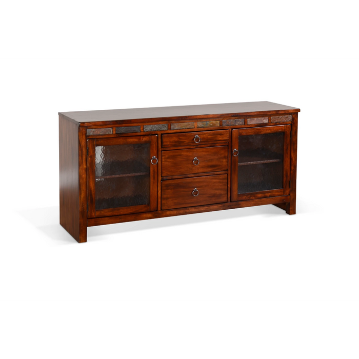 Sunny Designs 60" TV Console with Drawers Dark Chocolate - Bed & Sofa Hub