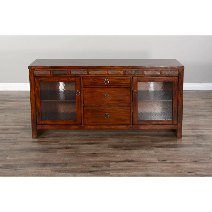 Sunny Designs 60" TV Console with Drawers Dark Chocolate - Bed & Sofa Hub
