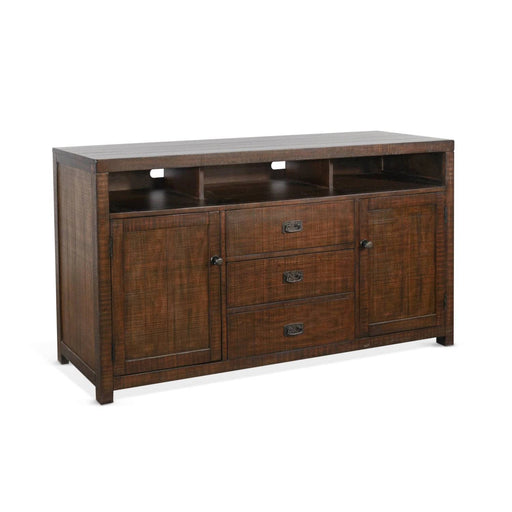 Sunny Designs  66" TV Console Tobacco Leaf - Bed & Sofa Hub