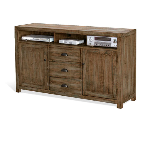 Sunny Designs 66" TV Console Weathered Brown - Bed & Sofa Hub