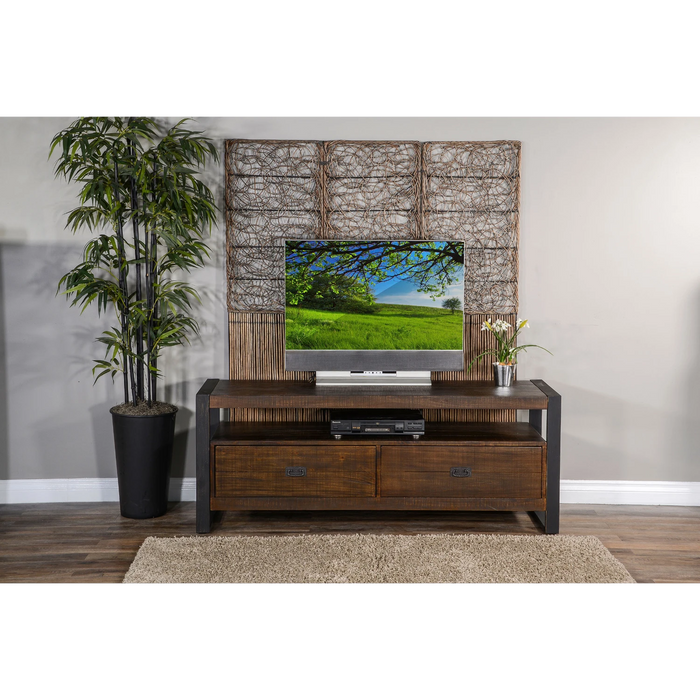 Sunny Designs Homestead 64" TV Console Tobacco Leaf - Bed & Sofa Hub