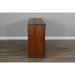 Sunny Designs 65" TV Console with Barn Door Dark Chocolate - Bed & Sofa Hub