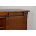 Sunny Designs 65" TV Console with Barn Door Dark Chocolate - Bed & Sofa Hub