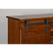 Sunny Designs 65" TV Console with Barn Door Dark Chocolate - Bed & Sofa Hub