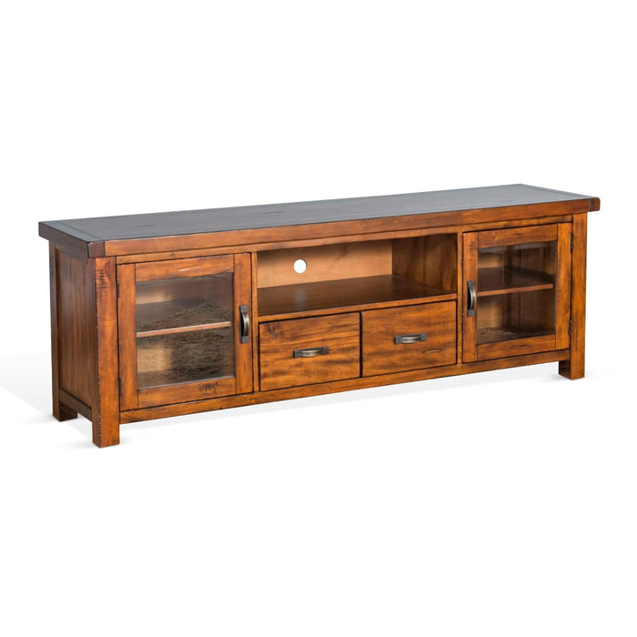 Sunny Designs Tuscany 74" TV Console Vintage Mocha - Bed & Sofa Hub