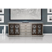 Sunny Designs Media Console Tobacco Leaf and Alpine Grey - Bed & Sofa Hub