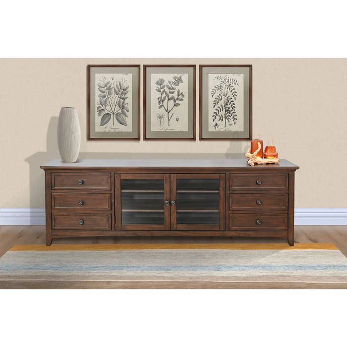 Sunny Designs 82" Media Console Coffee Bean - Bed & Sofa Hub