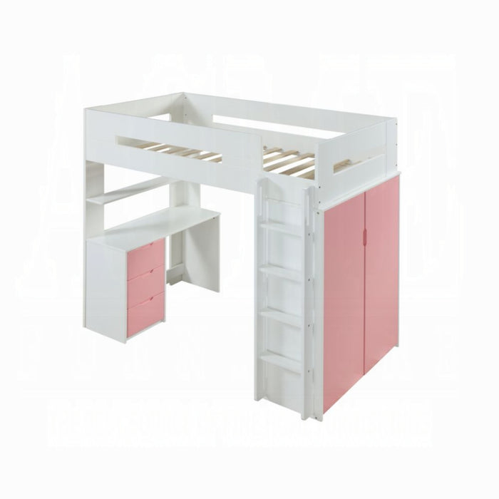 ACME Nerice Twin Loft Bed W/Desk & Wardrobe - Bed & Sofa Hub