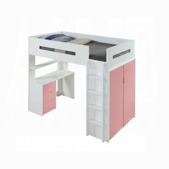 ACME Nerice Twin Loft Bed W/Desk & Wardrobe - Bed & Sofa Hub