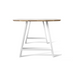 Maxima House Solid Wood Dining Table with White Metal Legs Kidron-A8 - Bed & Sofa Hub