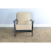 Sunny Designs Marina Mid-Century Mahogany Accent Chair with Cushion - Black Sand - Bed & Sofa Hub